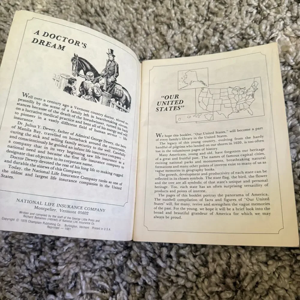 Our United States Paperback Book Booklet 1976 1981 National Life Insurance Co